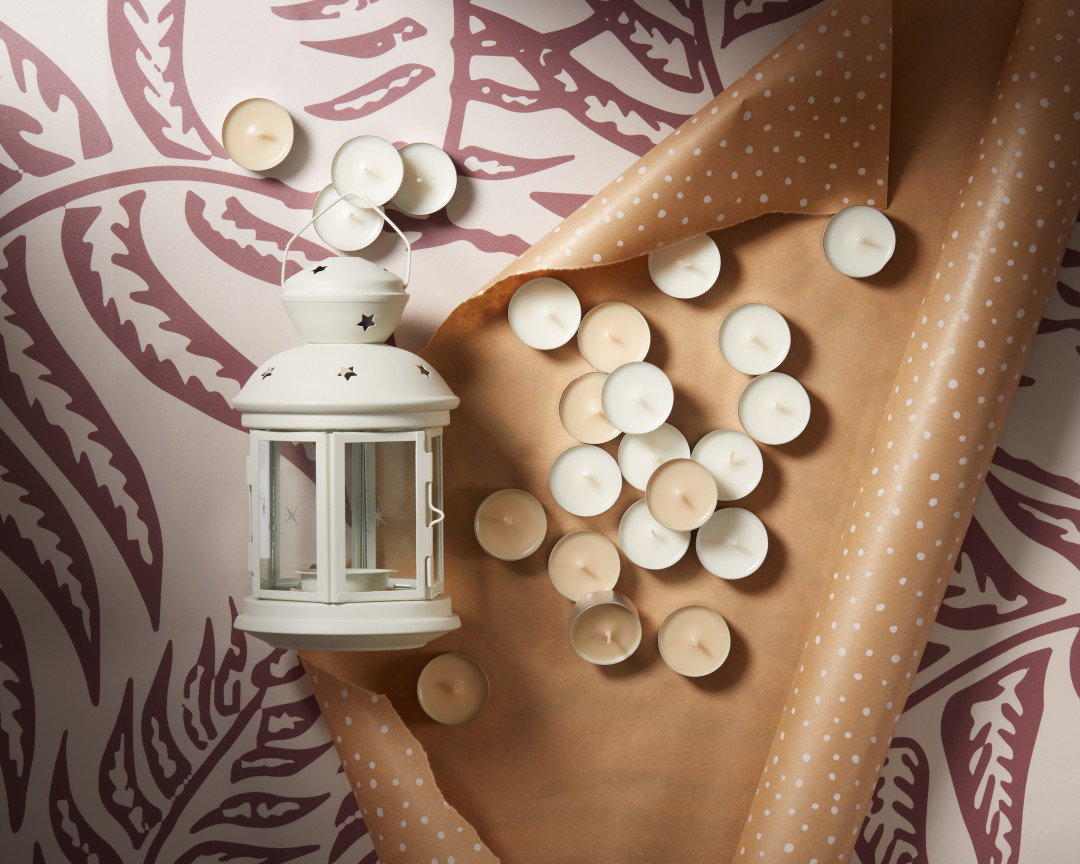 Фонарь для греющей свечи VINTER 2020, набор свечей с ароматом ванили VINTER 2020. Цена ИКЕА для бизнеса: 379 рублей. Цена без скидки: 438 рублей