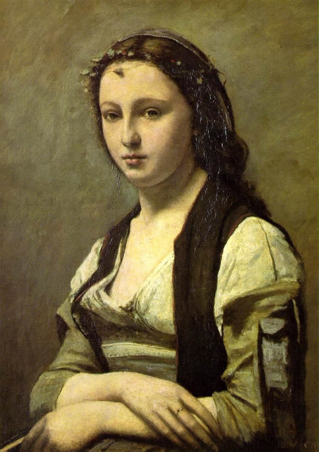 Камиль Коро Женщина с жемчужиной 1868-1870 Лувр
