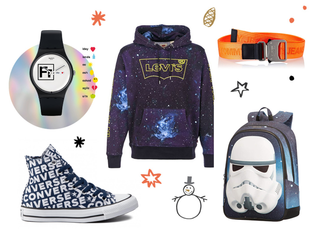 Кеды Converse (старая цена – 4800 руб., цена Outlet Village Пулково – 2400 руб.); Худи Levis (старая цена – 6500 руб., цена Outlet Village Пулково