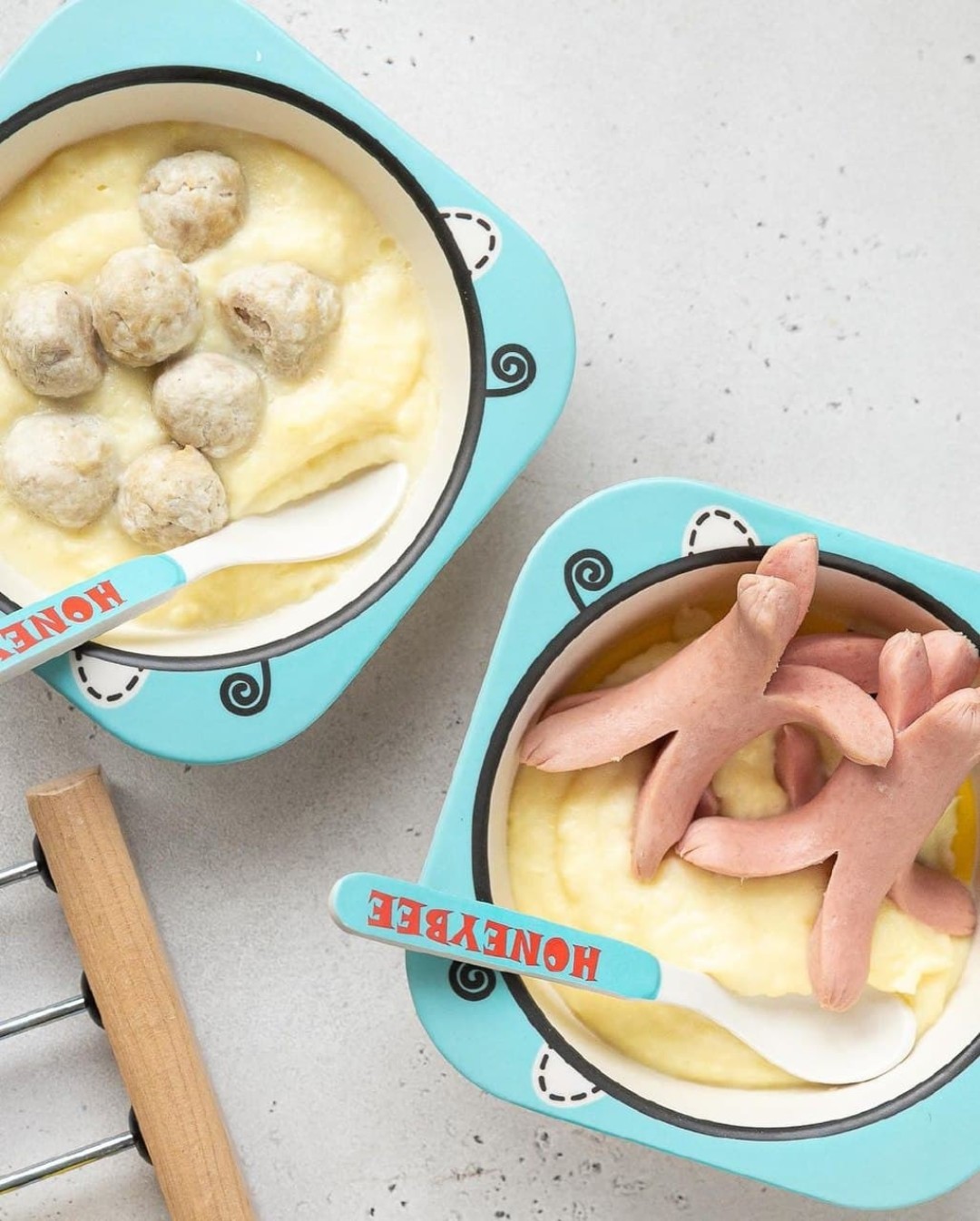 Пюре с фрикадельками и сосисками