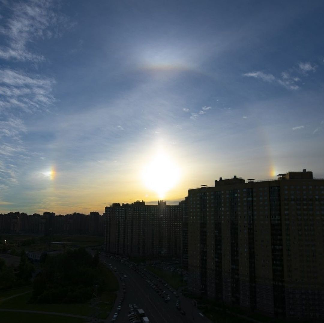 Солнечное гало. Фото: @lady_noname