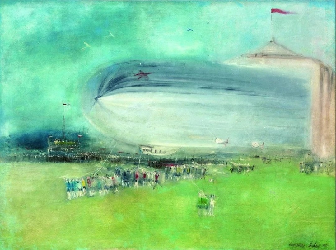 Александр Лабас. Первый советский дирижабль. 1931. ГТГ.