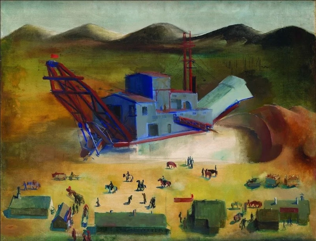 Николай Денисовский. Электрическая драга. Прииск «Красный стан». 1931. ГТГ.