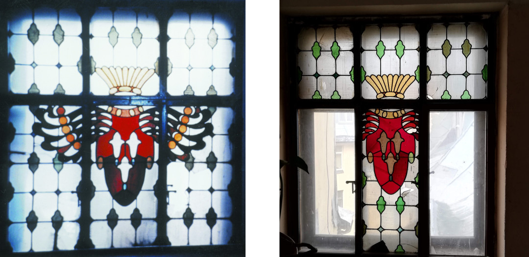 Большой проспект П.С., 104. Слева фото 1990 года, справа — 2020