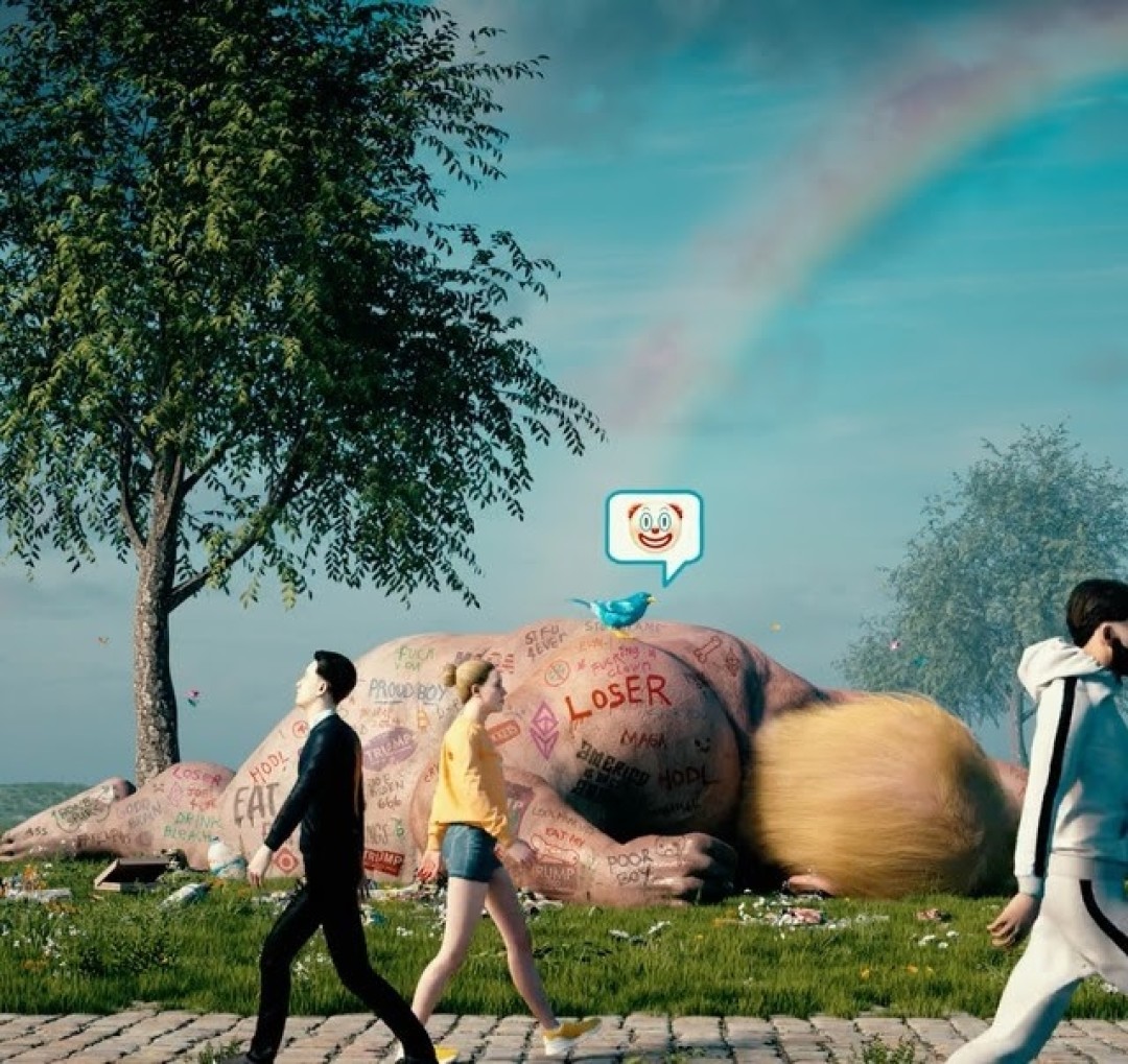 CROSSROADS by net artist Beeple.COURTESY BEEPLE/NIFTY GATEWAY