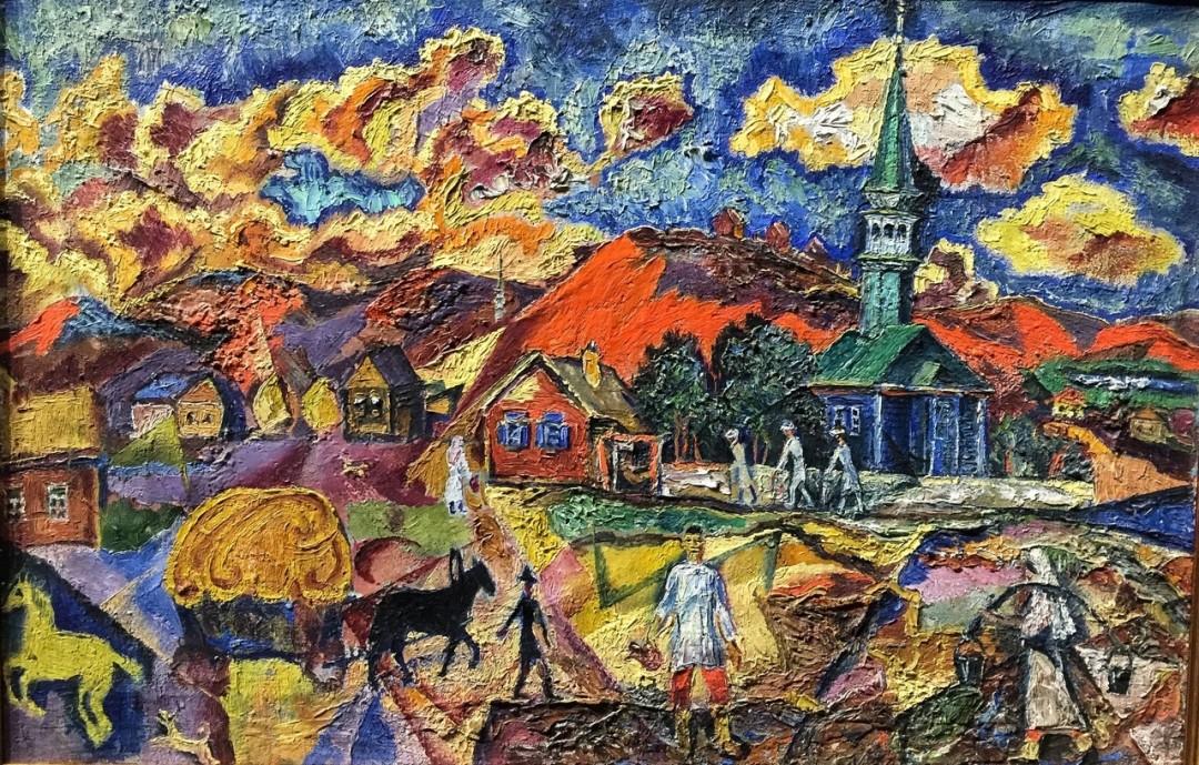 Давид Бурлюк. Красный полдень. 1915 — 1918.