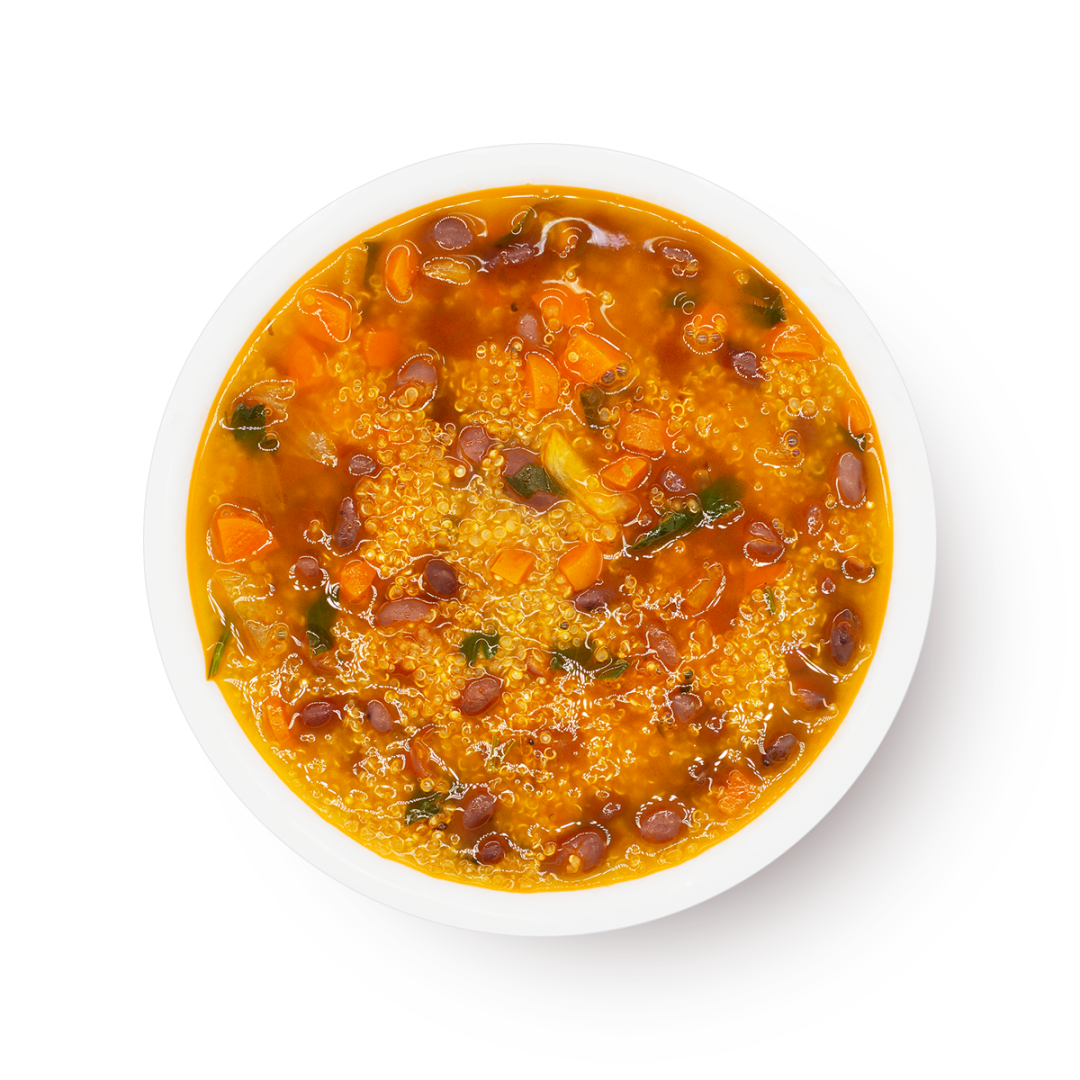 Суп из киноа с фасолью