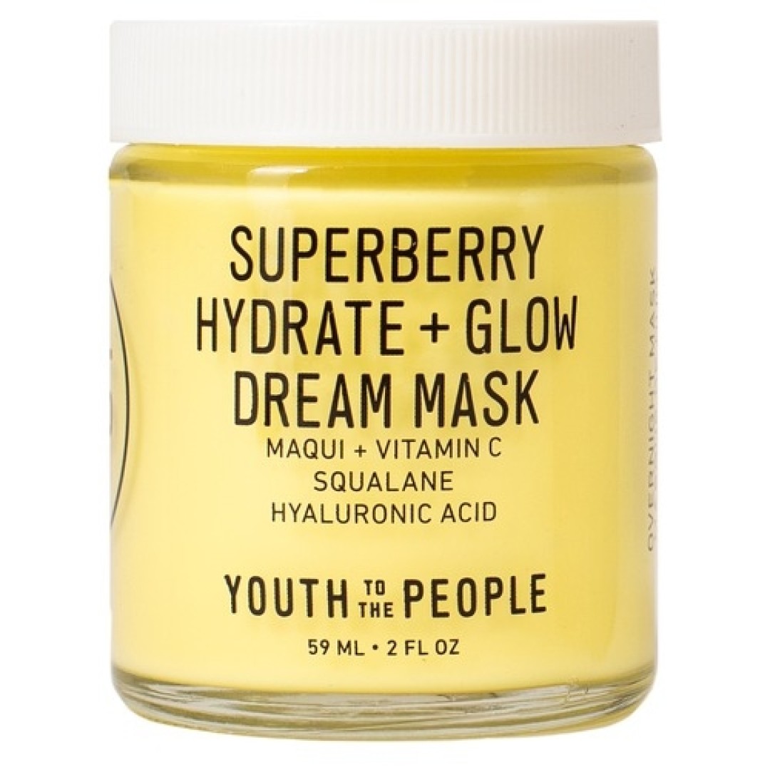 Ночная увлажняющая и придающая сияние маска Superberry от Youth to the people. В ее состав входят богатые антиоксидантами ягоды-суперфуды, сквалан и