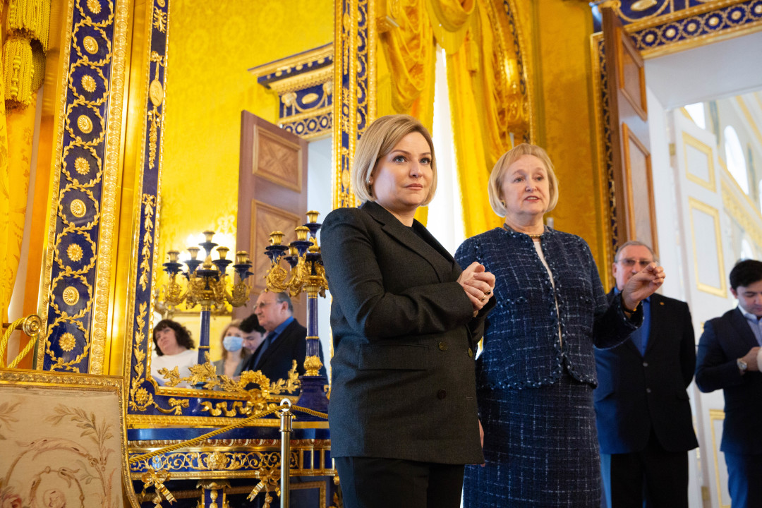 Министр культуры РФ Ольга Любимова и директор ГМЗ «Царское Село» Ольга Таратынова
