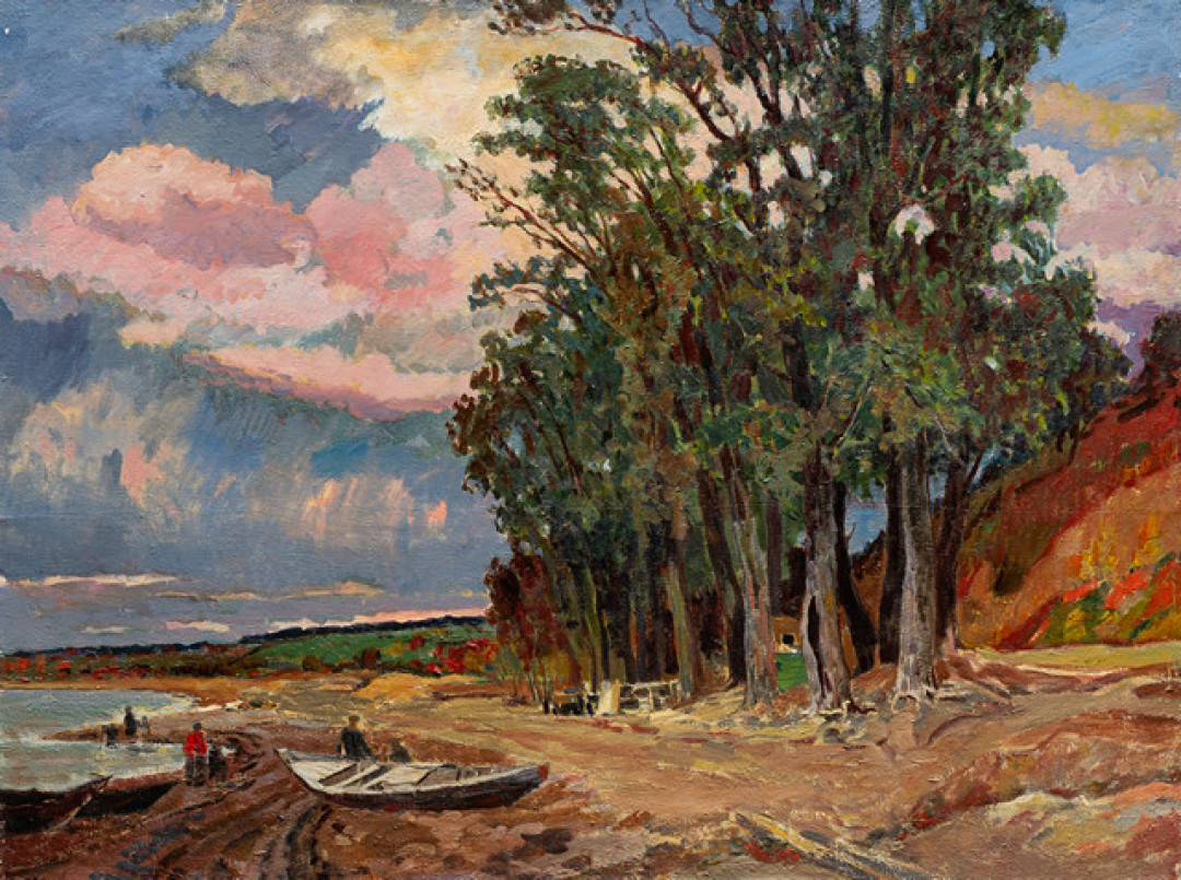 Пейзаж с лодкой. Конец 60-х - начало 70-х.