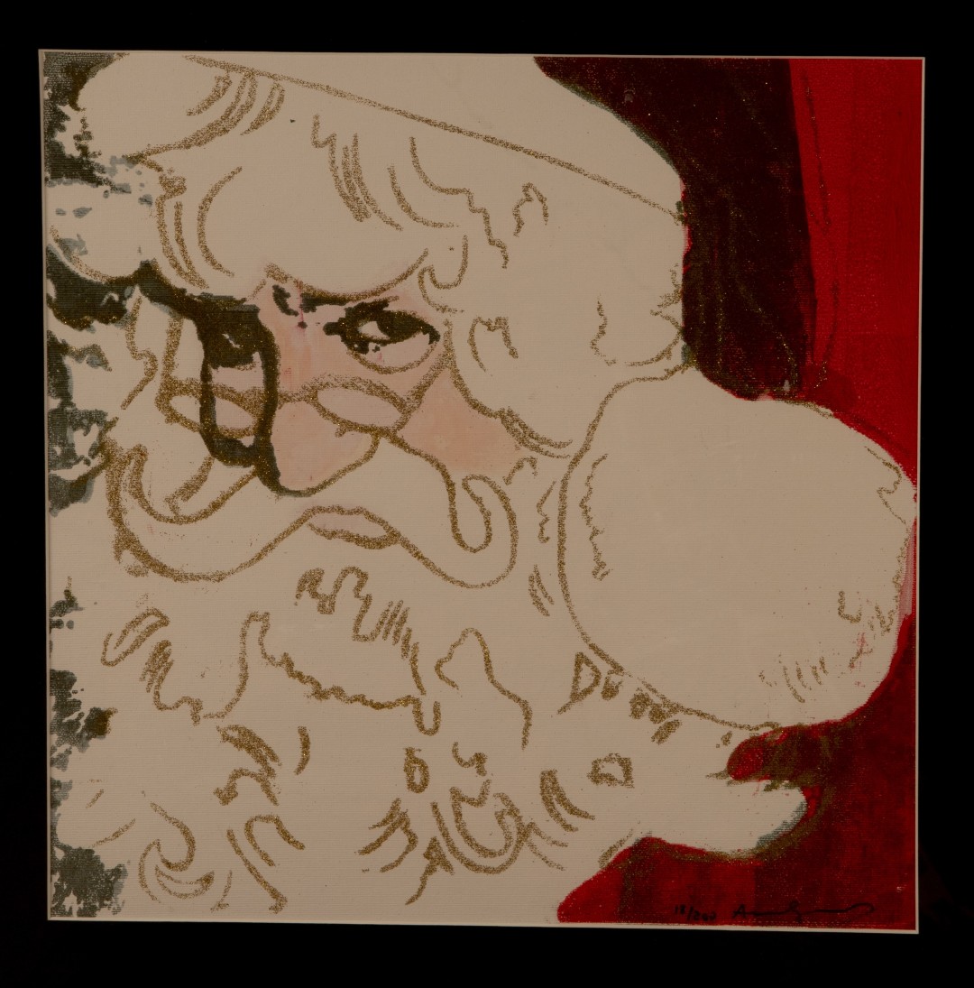 Санта Клаус, 1980 Серии «Мифы» Холст, шелкография, авторская роспись