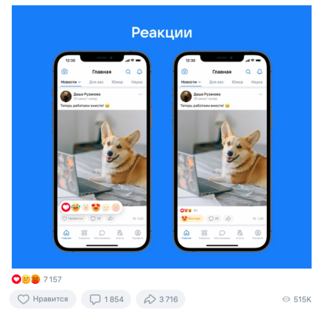 Во ВКонтакте появились реакции. Не сравнивайте с Facebook, просто нажмите  на «Где-то было» 🤨 | Sobaka.ru