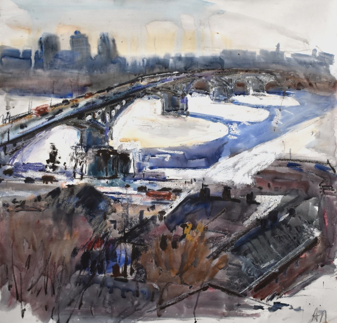 А. Лагеда, "Весна, мост, крыши"