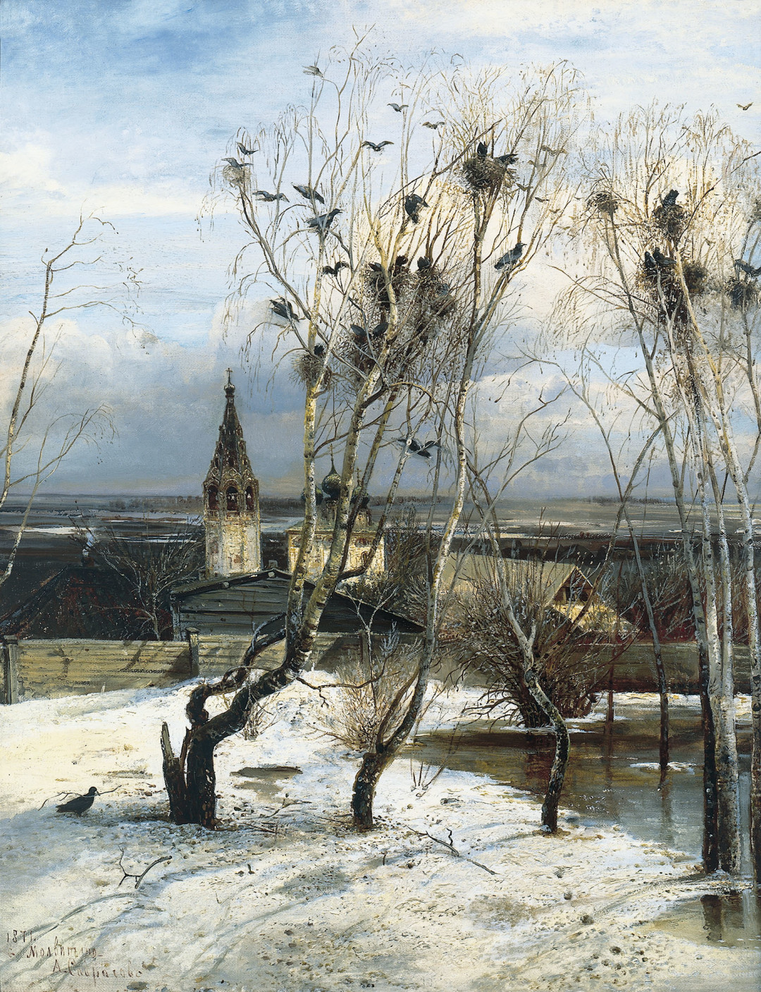 Алексей Саврасов. Грачи прилетели. 1871, Третьяковская галерея