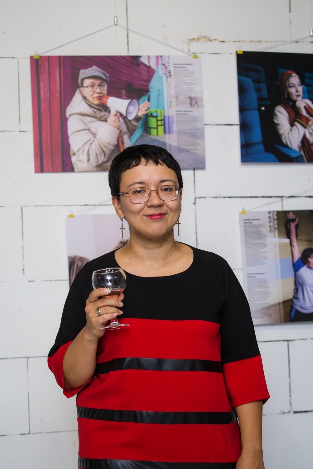 Кристина Абрамичева на открытии выставки «Без женщин нет государства»