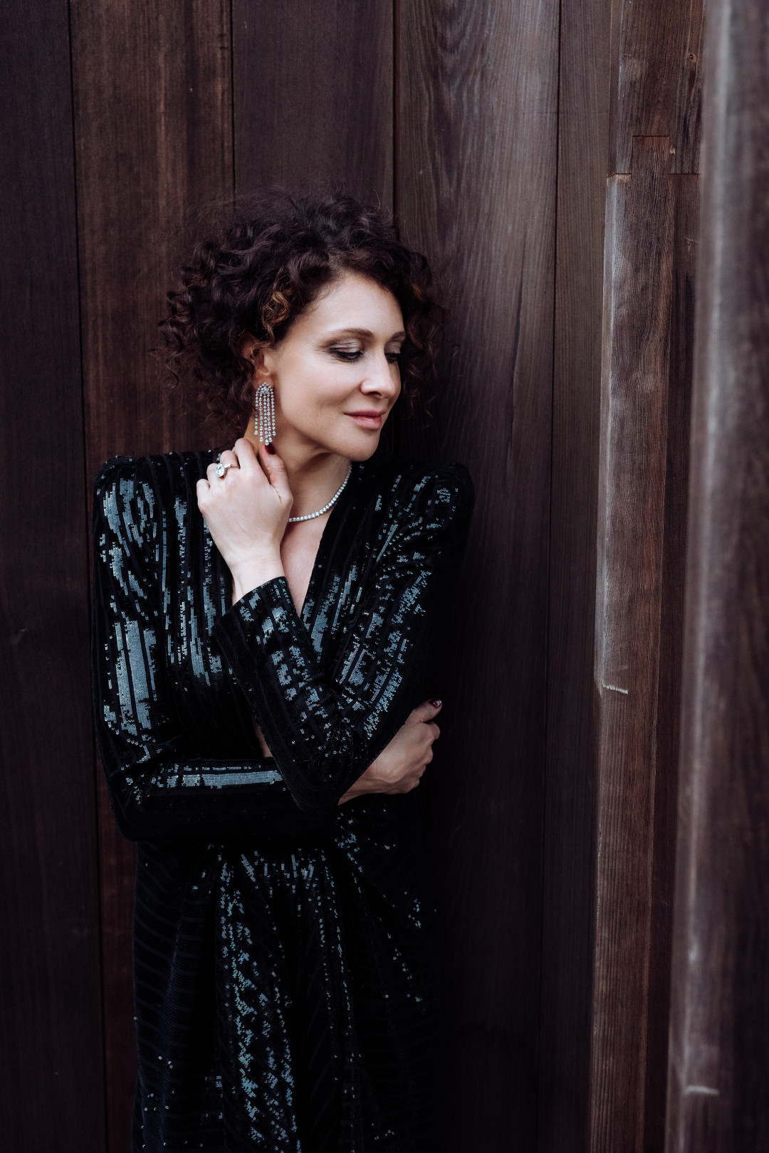 Ксения Раппопорт в серьгах, колье и кольцах Mercury с бриллиантами