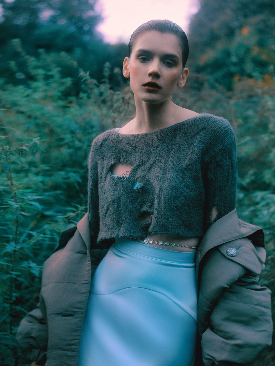 Пальто и пояс Chanel, юбка WOS, бра Verse