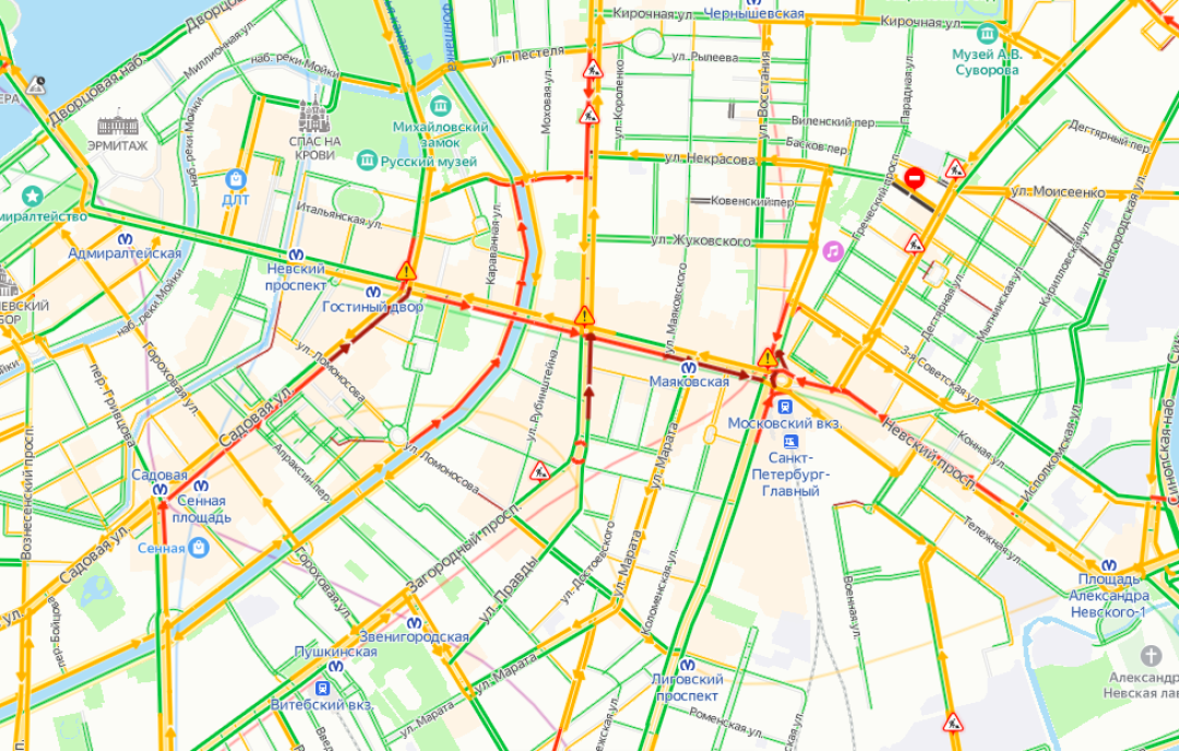 Троллейбус 9 на карте. Центральный район пробки СПБ. Пробки в Санкт-Петербурге. Пробки на Невском проспекте.