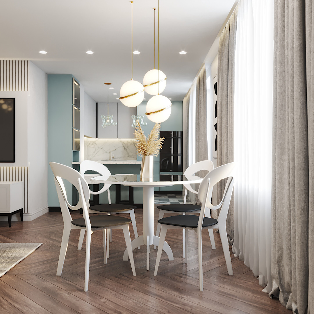 Обеденная зона. Визуализации – дизайн-студия Tap Point, руководитель Юлия Латыпова