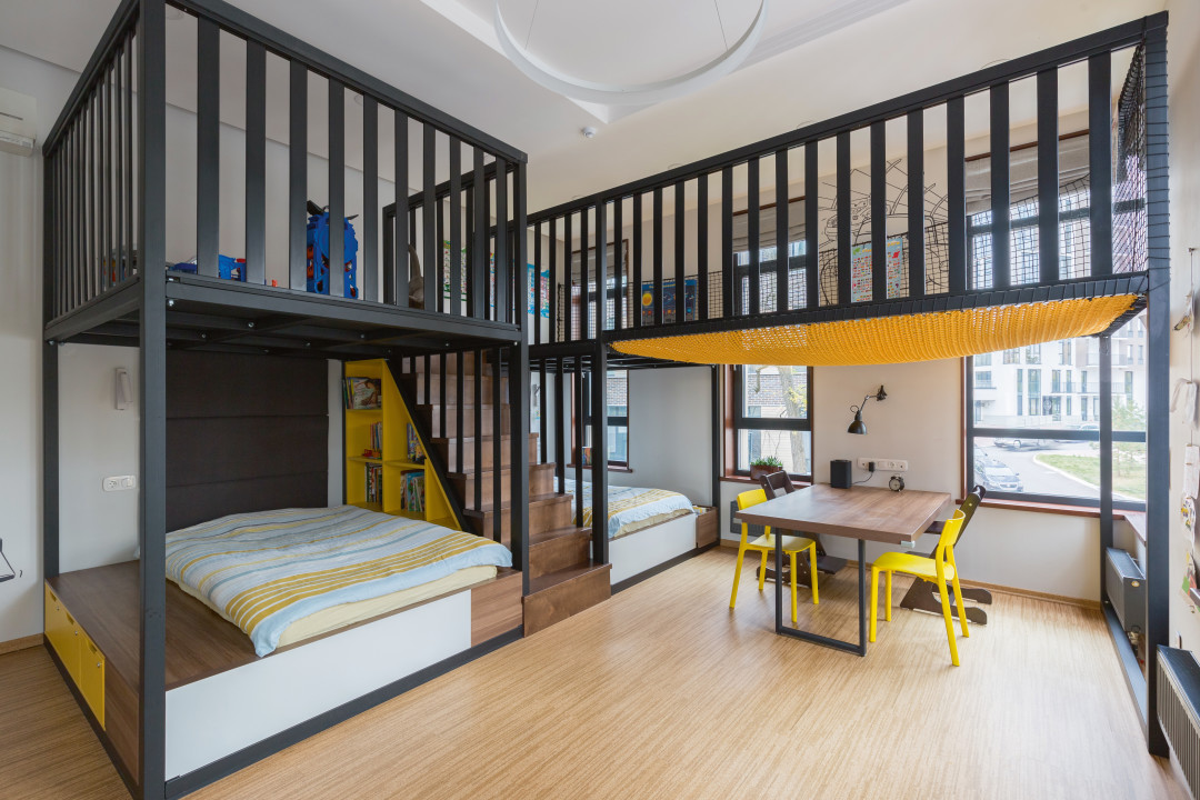 Практически все элементы для детской комнаты проектировались индивидуально