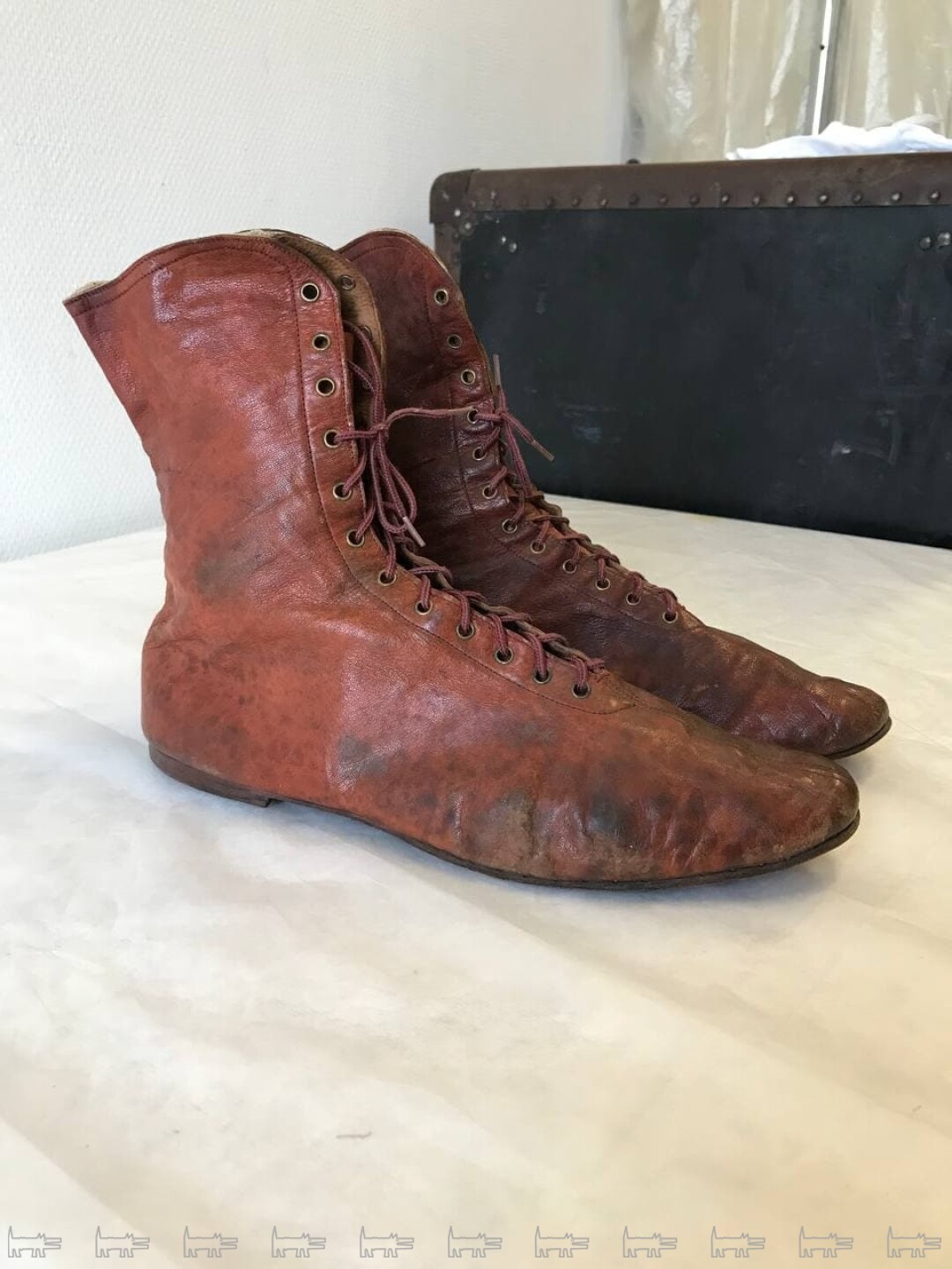 Обувь для занятий спортом (борьбой, атлетикой) из телячьей кожи, 1910-е годы