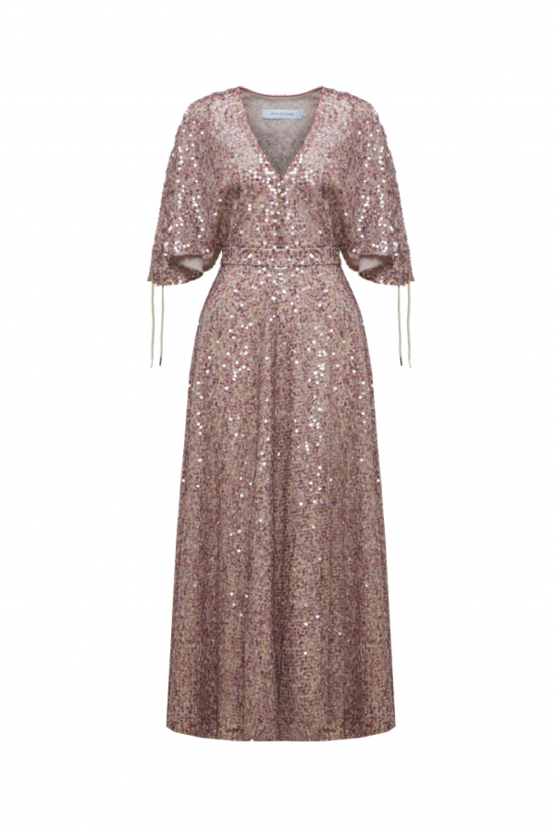 Розовое платье с пайетками