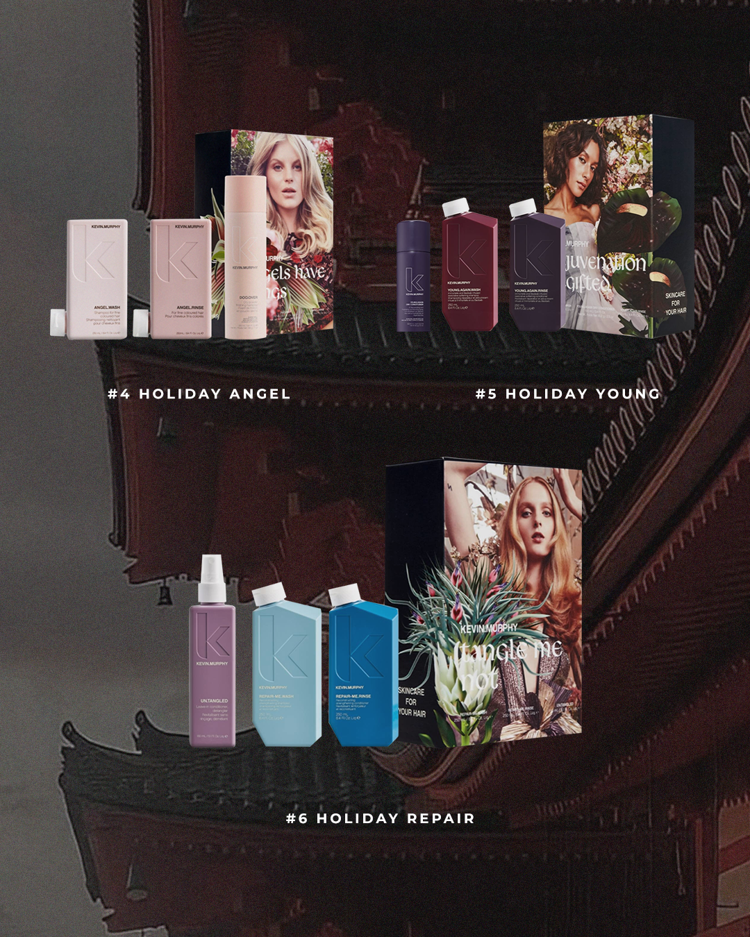 Новогодние наборы Kevin Murphy с выгодой 35%, от 5 360 ₽ до 6 560 ₽