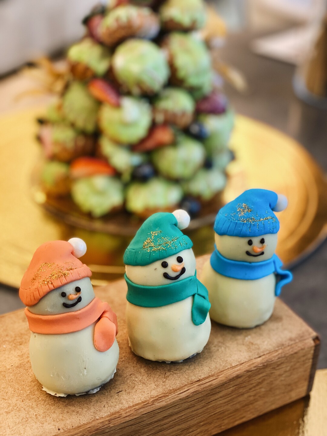 Снеговики из пирожного Картошка