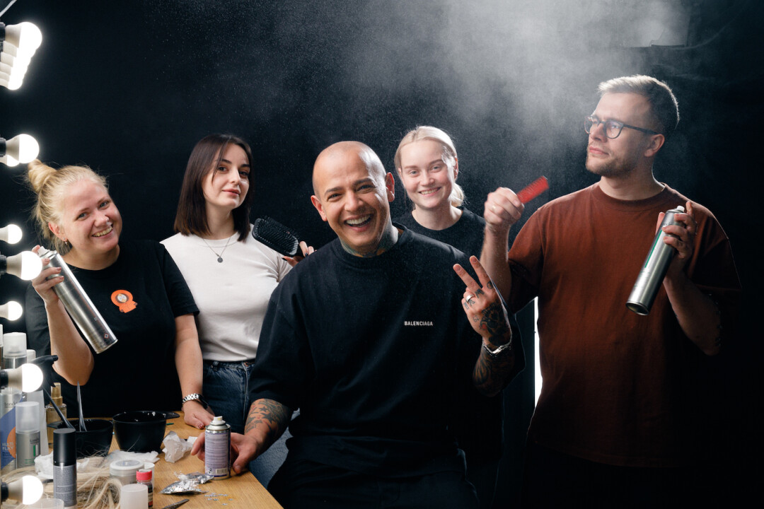 Алексей Осипчук и команда Park by Osipchuk: стилист Ольга Белая, мастер Анастасия Плетнева, топ-стилисты Яна Маслова и Евгений Рафальчук