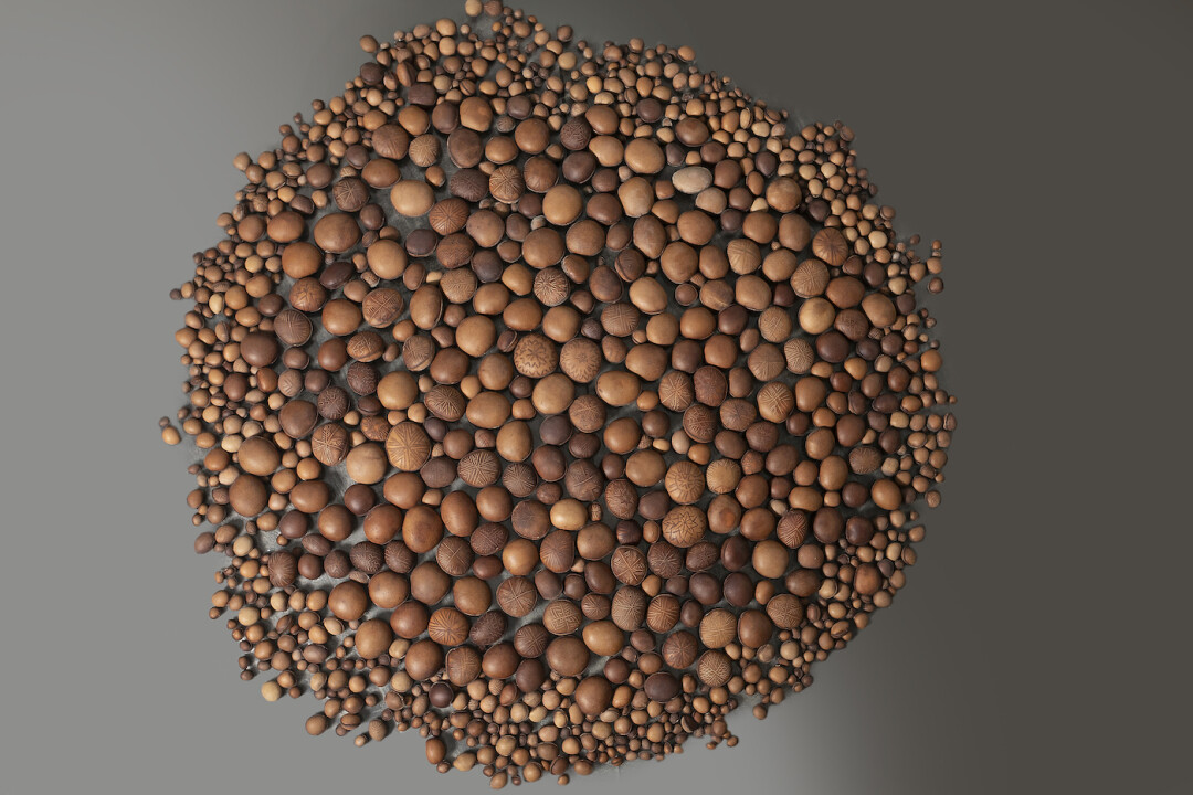 Захра Аль-Гамди. «Отсюда мы берем начало». Кожа и хлопок. 2019