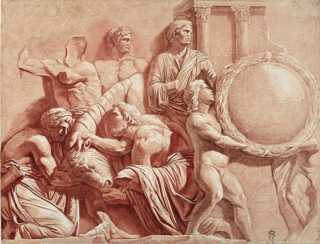 Гр-642 Полидоро Кальдара Античный барельеф