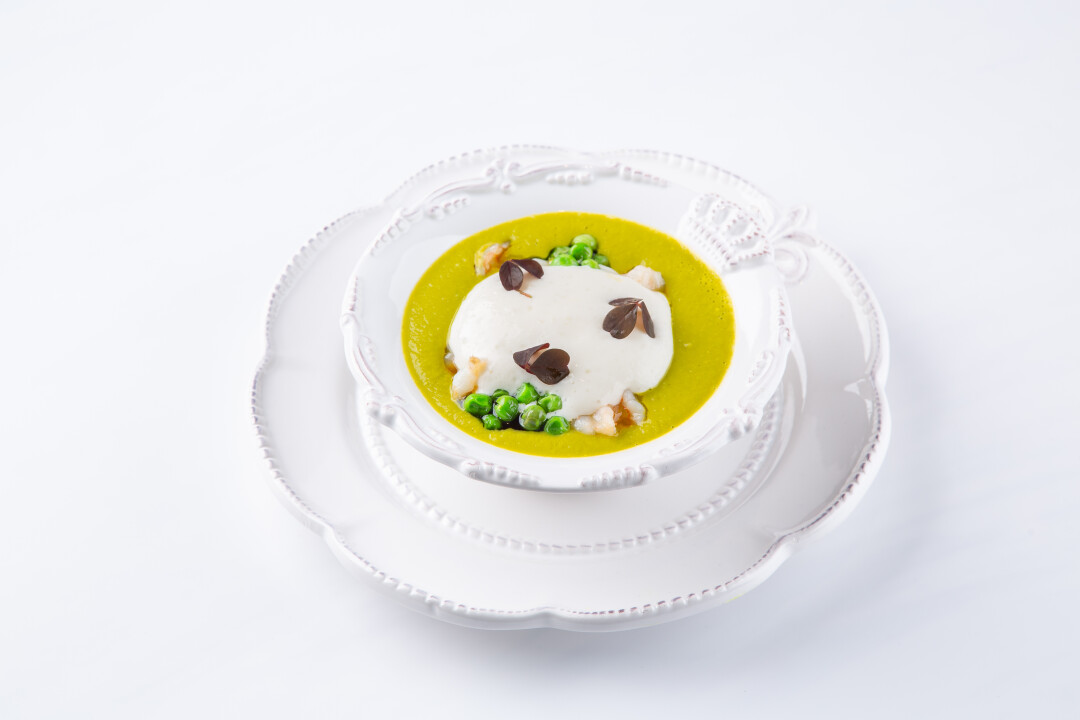 Ресторан «Катенька-Катюша». Крем суп из зеленого горошка