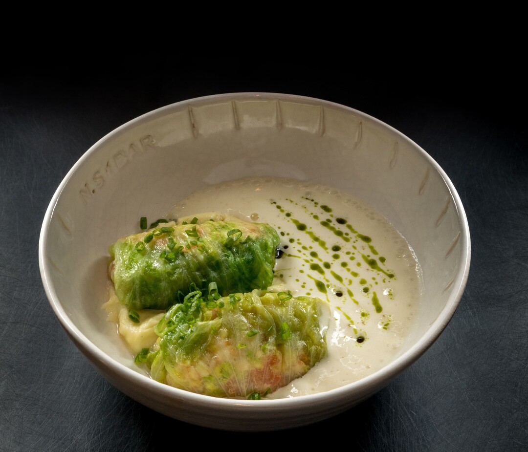 Голубцы с креветками из основного меню