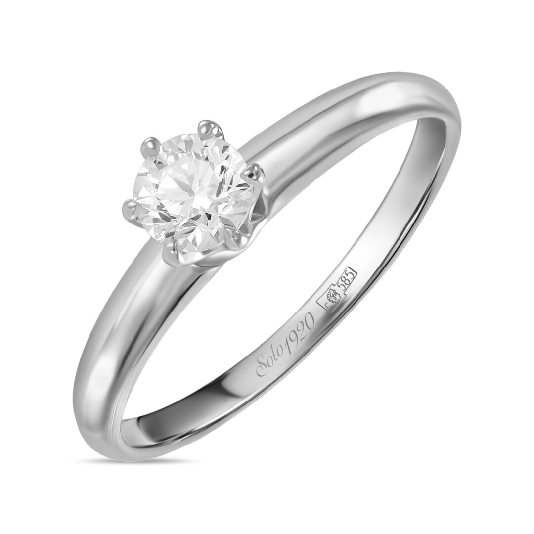 Кольцо с бриллиантом, Solo 1920, (R01-SOL44-040-G3), MIUZ Diamonds