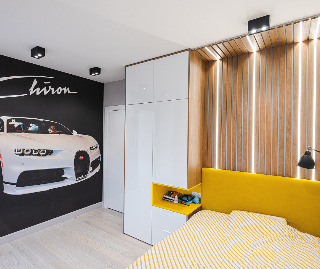 Ламели с подсветкой как часть декора