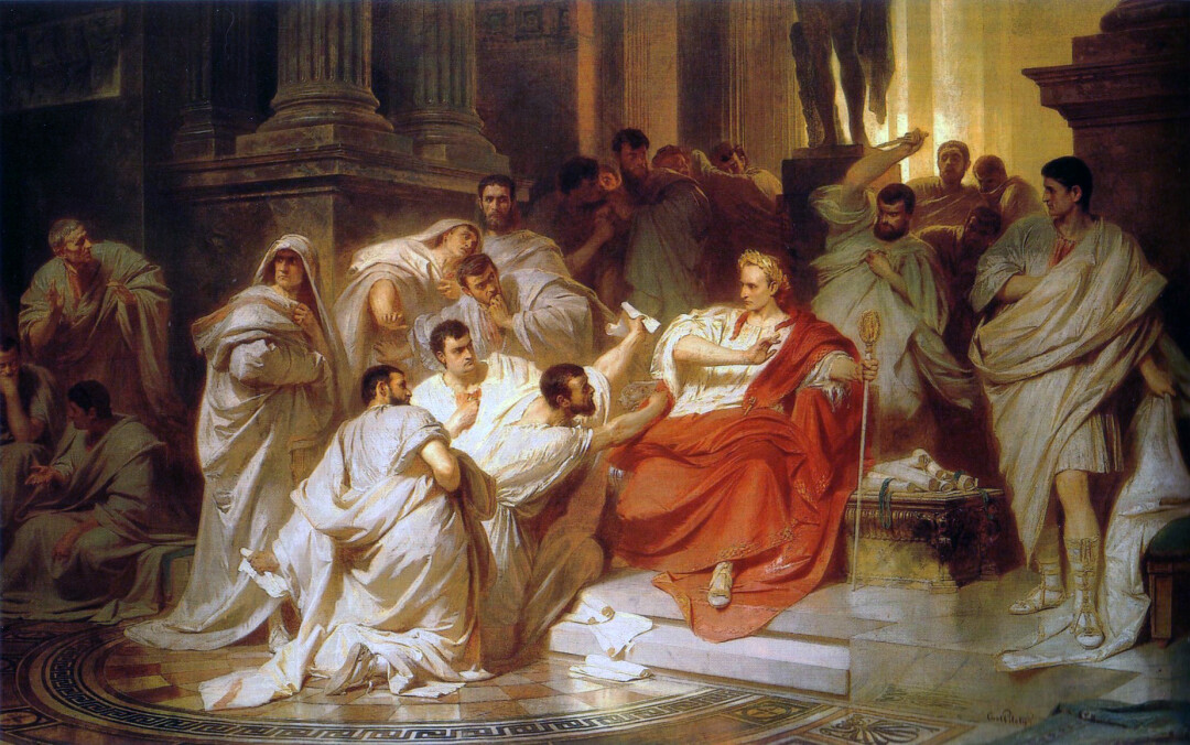Карл Теодор фон Пилоти. «Убийство Цезаря». 1865 год.