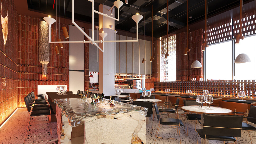 3D-визуализация бара Sparkle в Москве