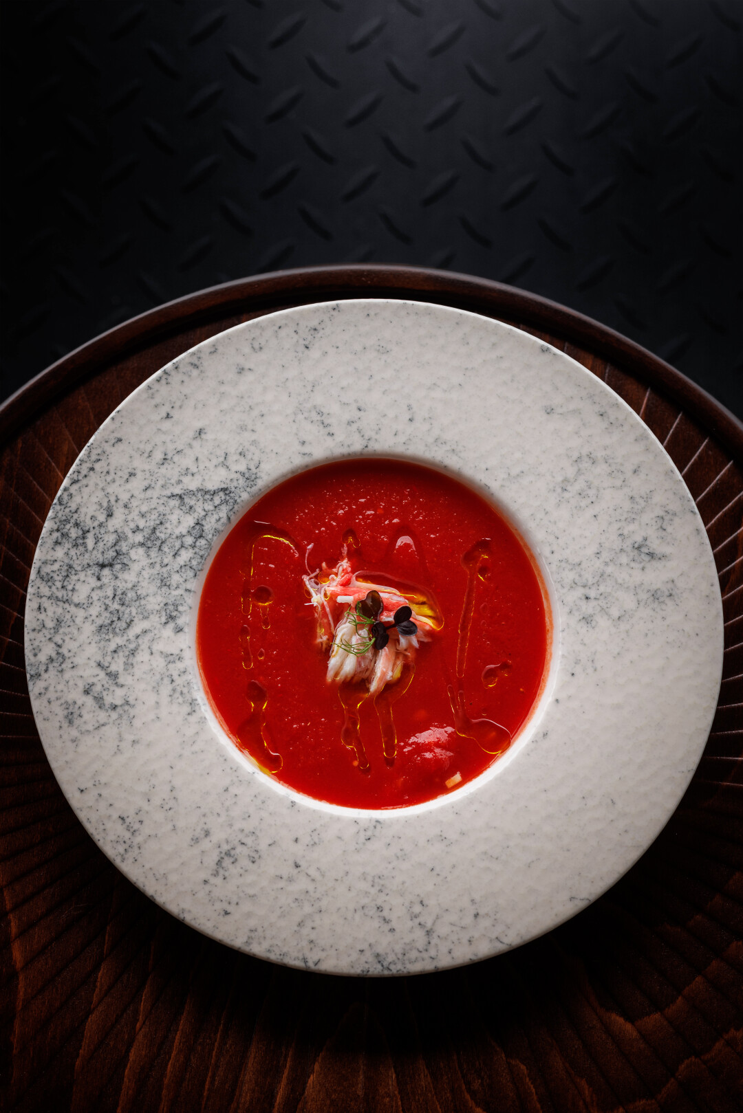 гаспачо с камчатским крабом