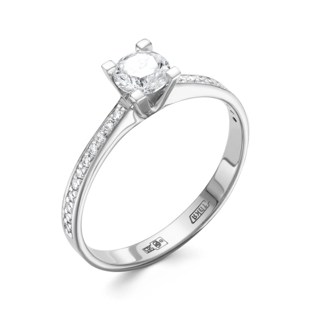 Помолвочное кольцо из белого золота Vesna jewelry с бриллиантами