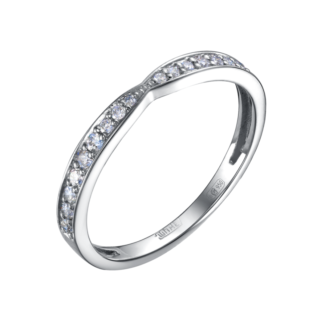 Платиновое обручальное кольцо Platika с бриллиантами