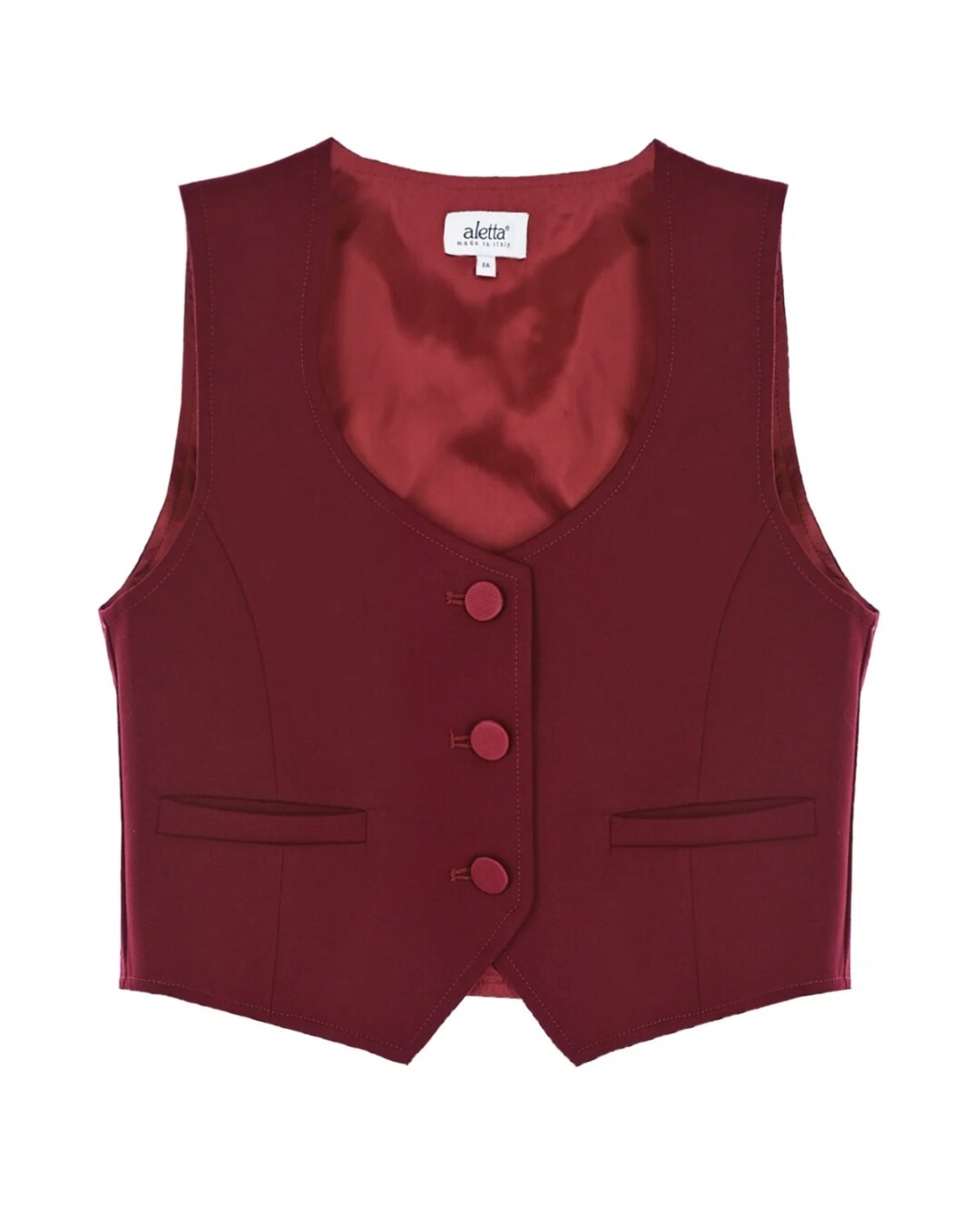 Бордовый жилет Aletta
