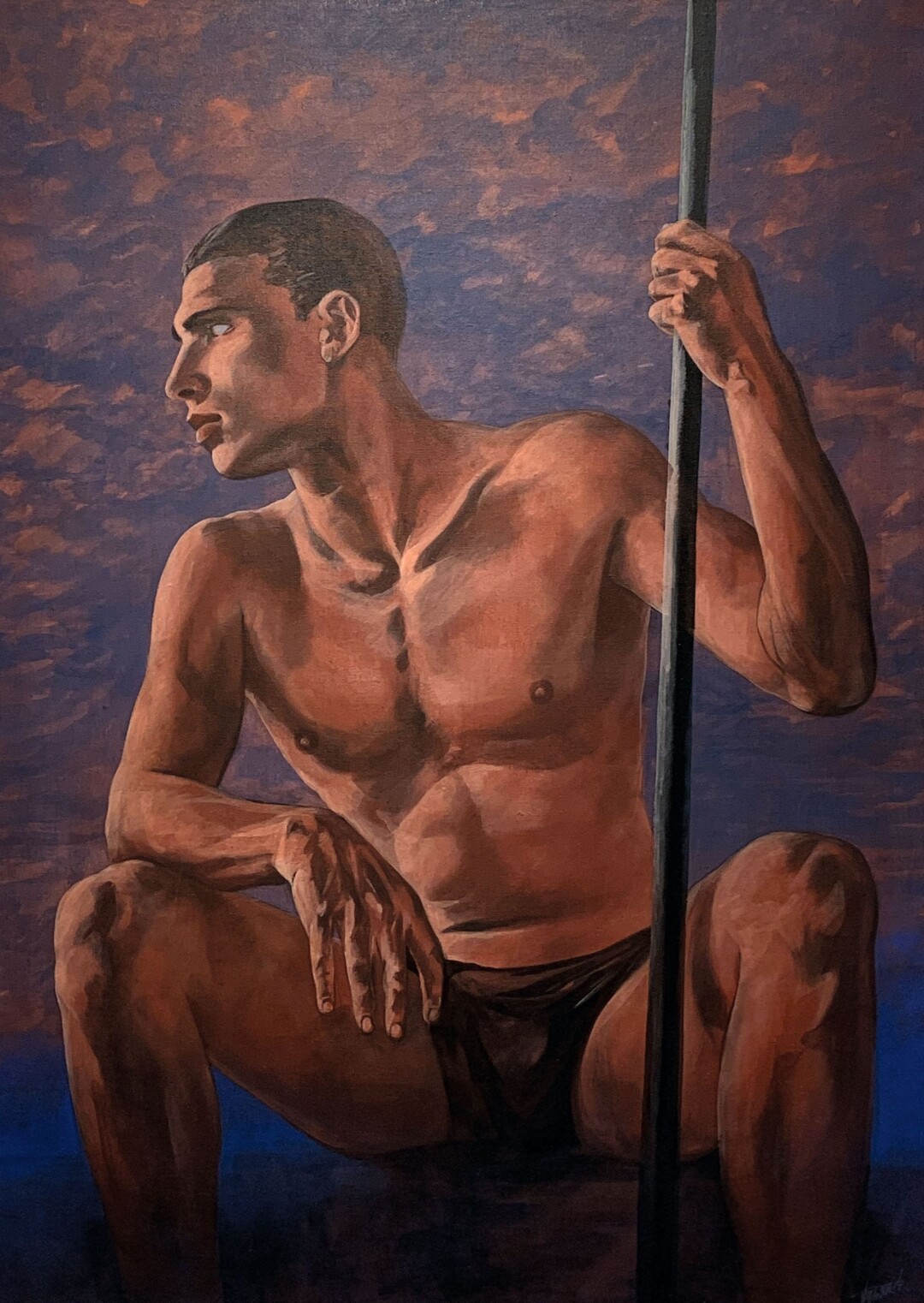Георгий Гурьянов. «Портрет Станислава Макарова». 1997. Холст, акрил. 150 × 120. Частная коллекция