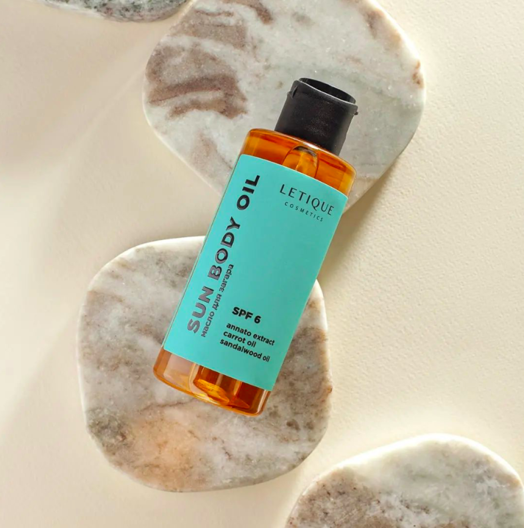 Масло для загара с экстрактом аннато, маслами моркови и сандала