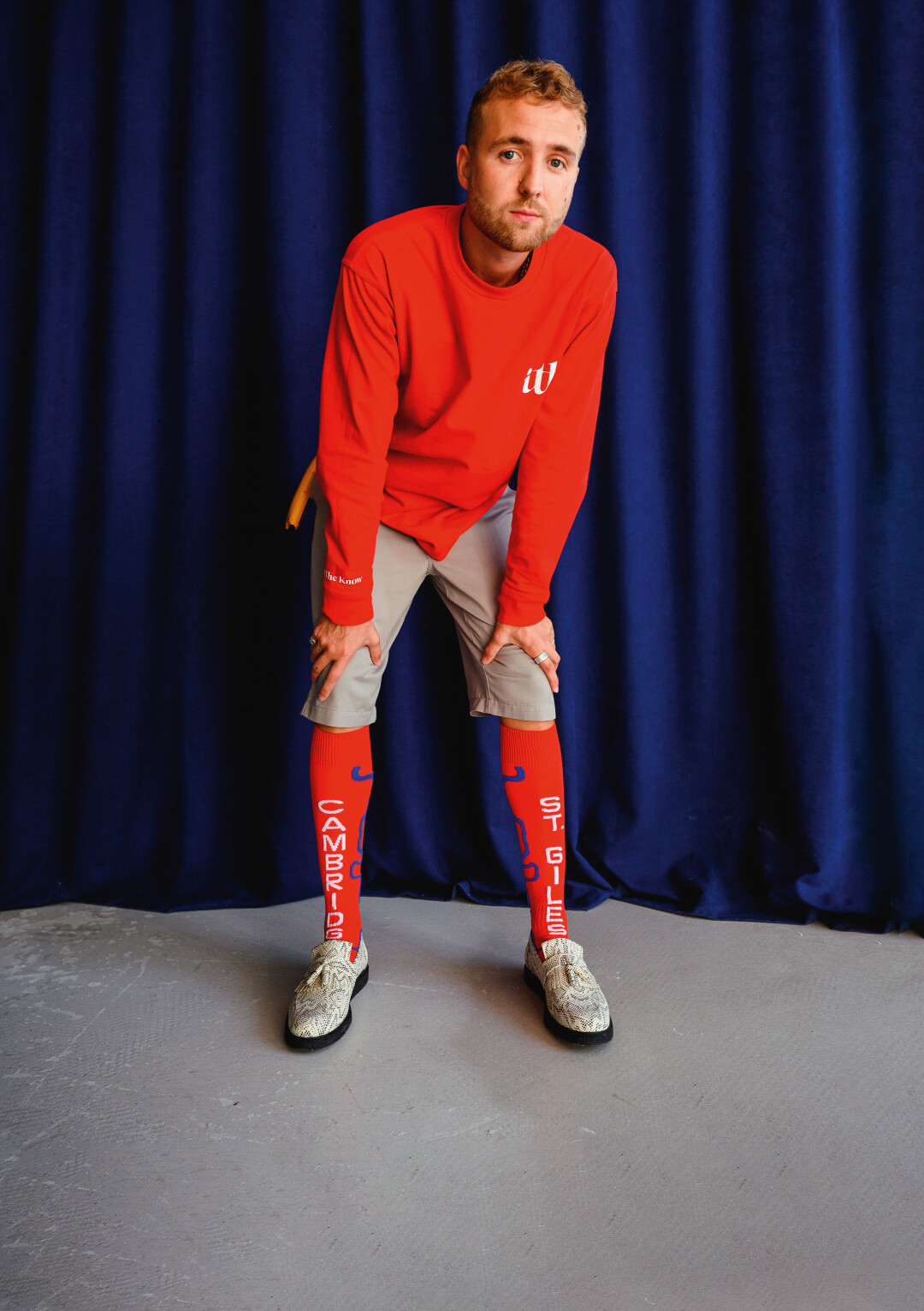 Лонгслив ITK, шорты Dickies, гетры Adidas x Blondey McCoy, лоферы Fred Perry George Cox