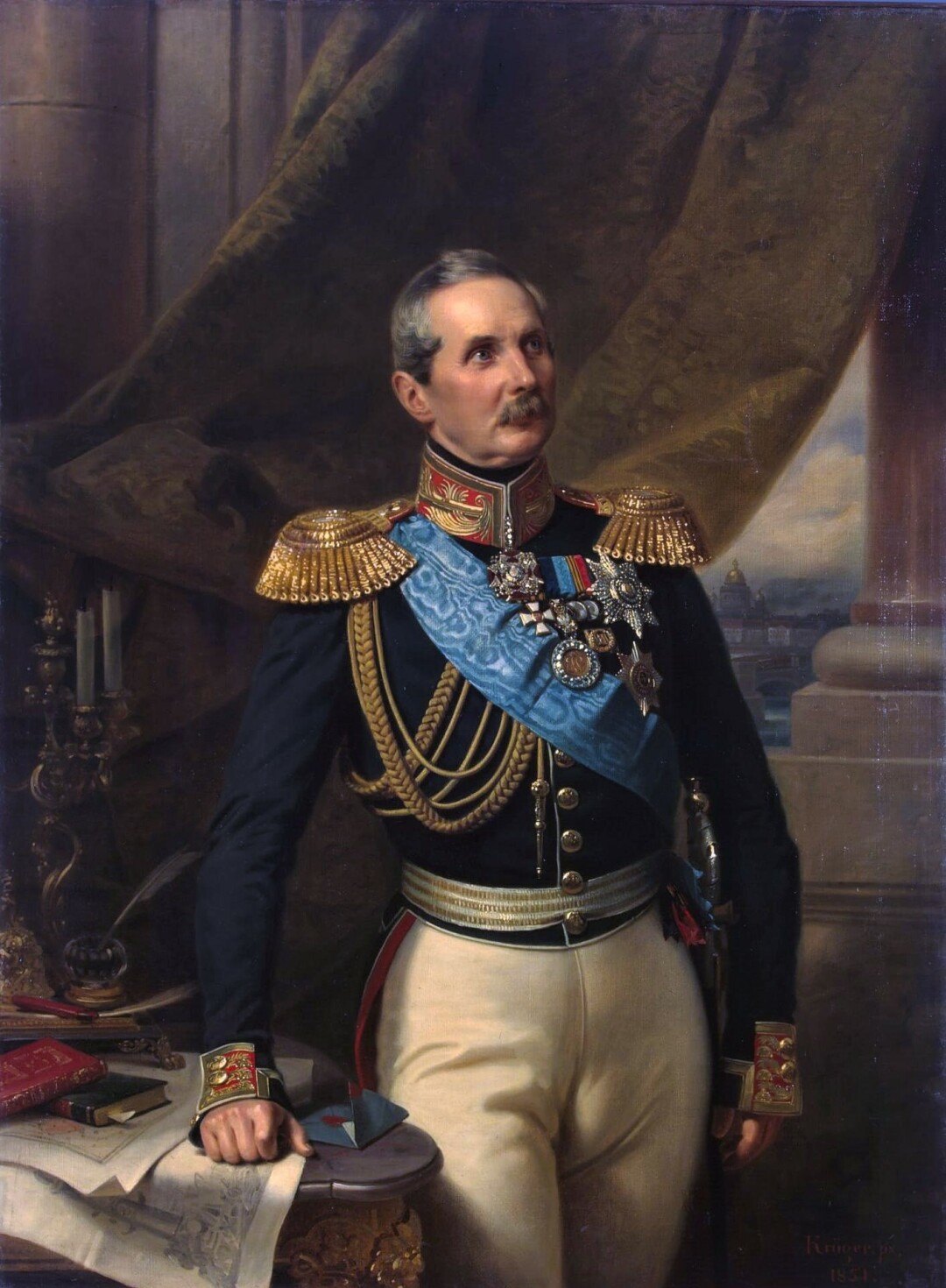Граф Клейнмихель на портрете Ф. Крюгера, 1851 год.
