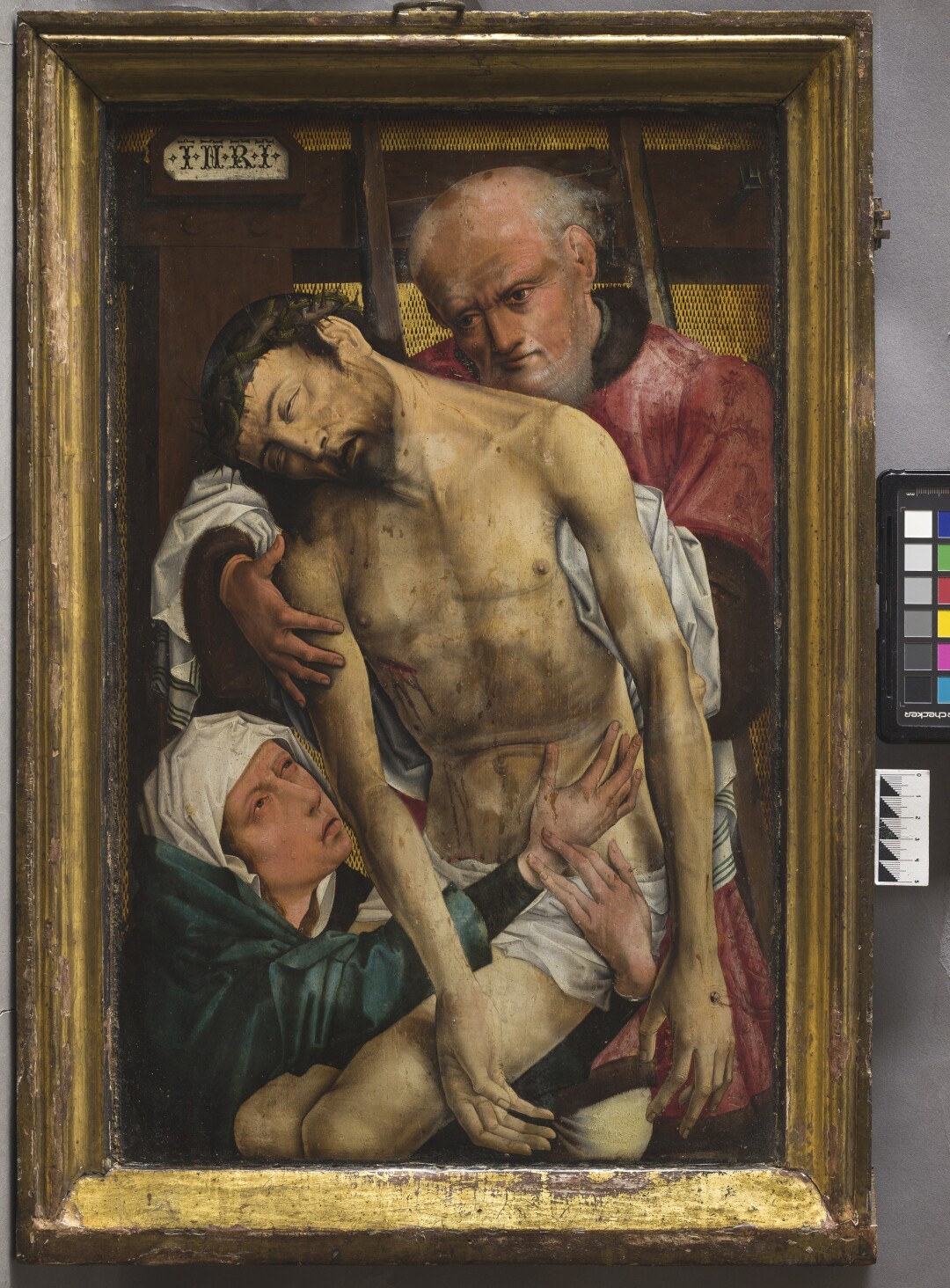 Складень «Снятие с креста» до реставрации