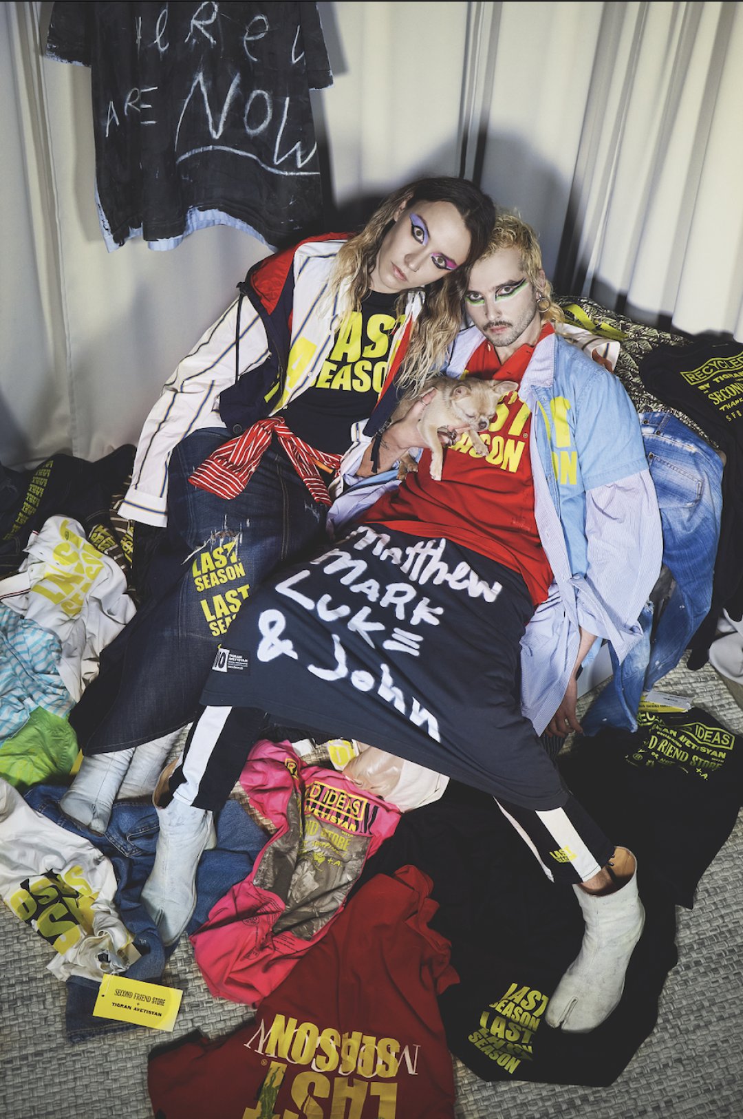 На Мише: апсайкл-коллекция Тиграна Аветисяна для Second Friend Store, винтажные таби Martin Margiela На Китти: апсайкл-коллекция Тиграна Аветисяна для