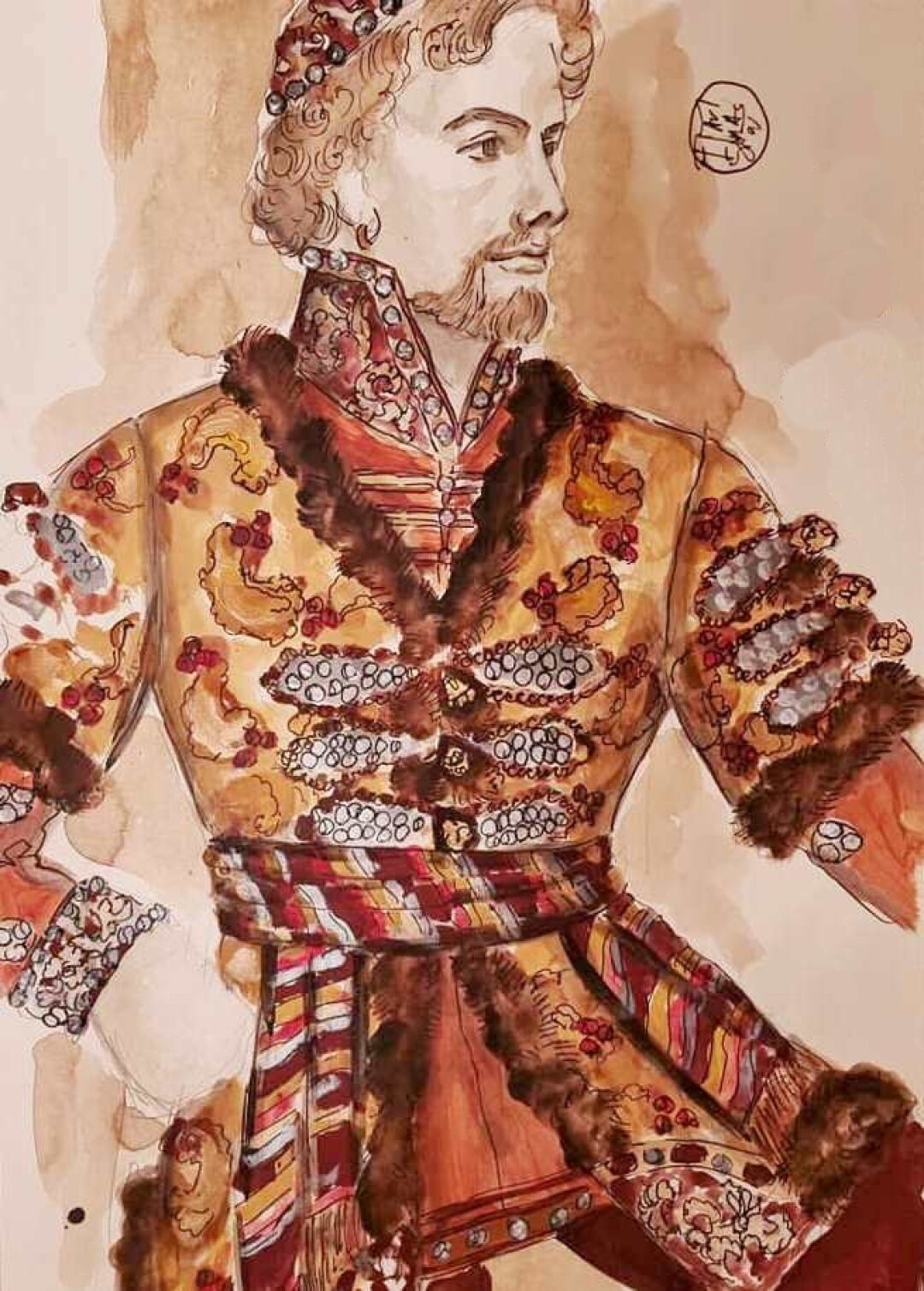 Эскиз костюма к опере «Садко», Театр оперы и балета