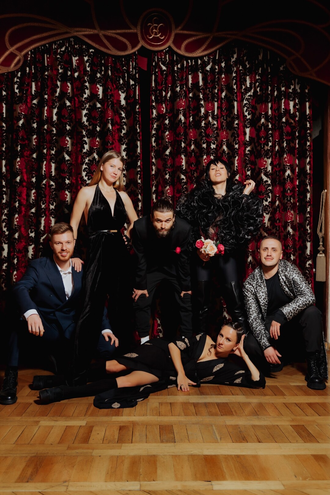 Михаил Стацюк, Ксения Дубяго, Антон Садчиков. Полина Любомирова, Катя IOWA и Леонид Терещенко