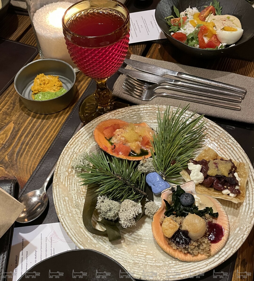 Арктическая кухня в ресторане «Царская охота»